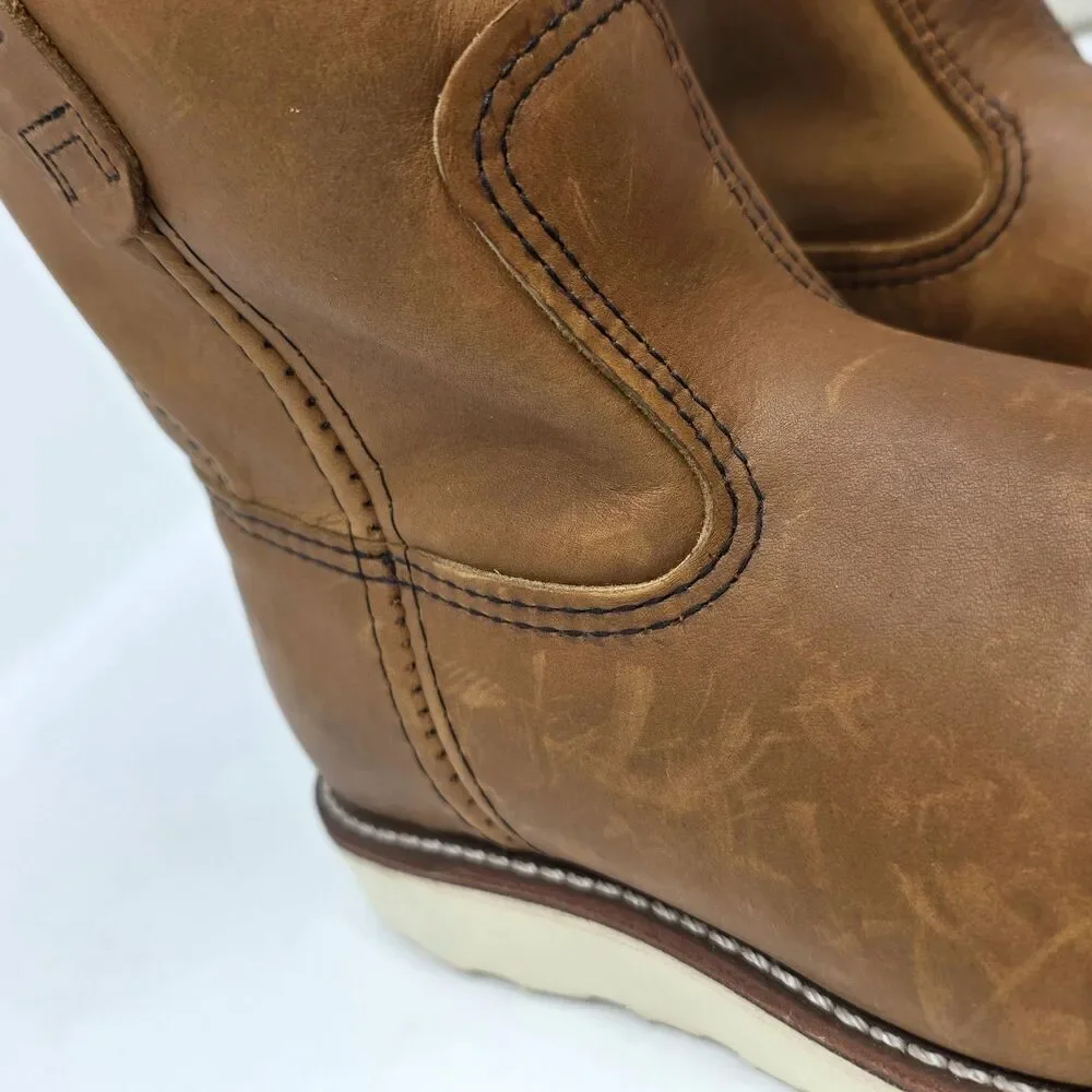 Red Wing Pecos 866 Pull On Leather Work Boot US 5 | EU 37 Made in USA Brown NEW - Picture 9 of 16